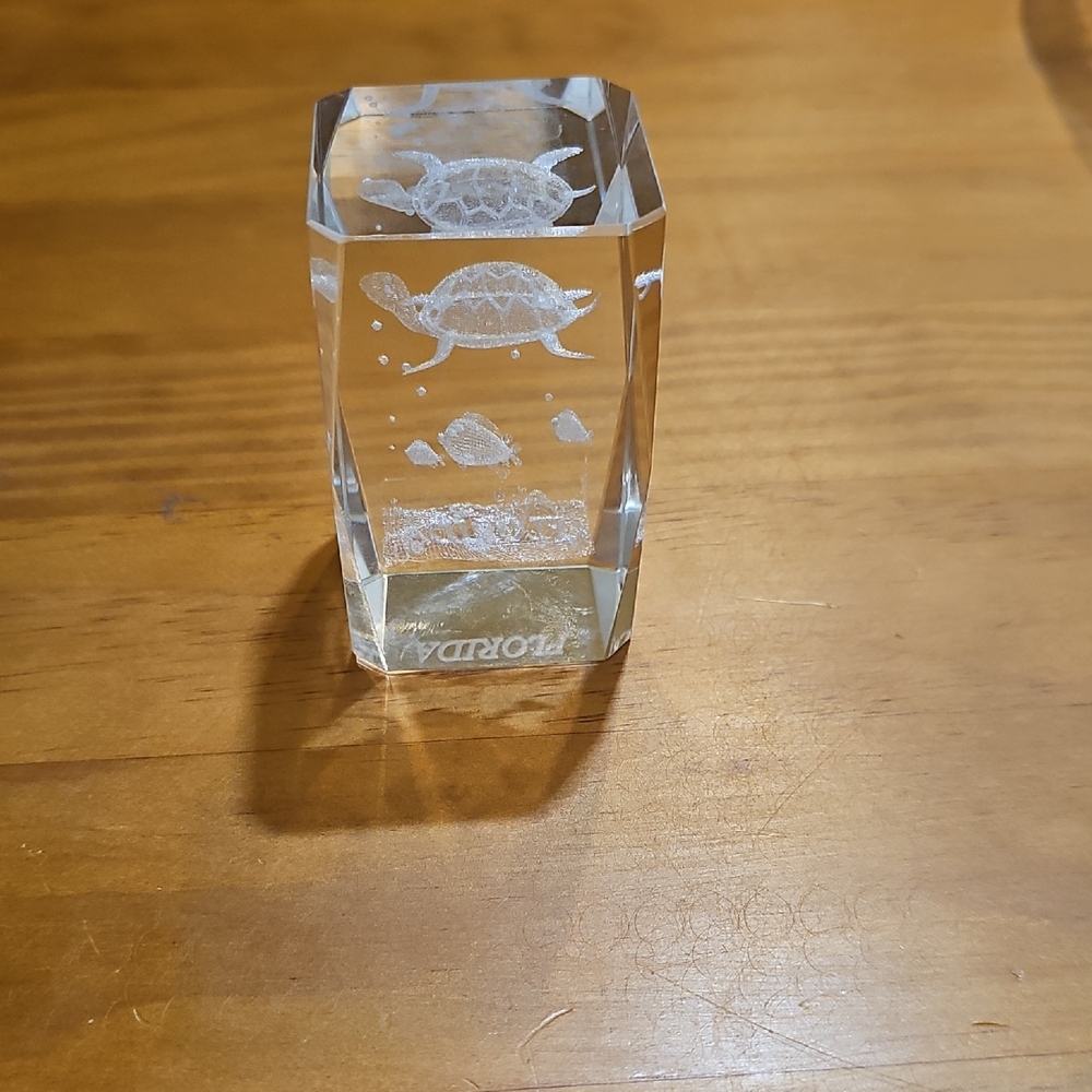 Crystal Turtle Paperweight - Picture 2 of 6